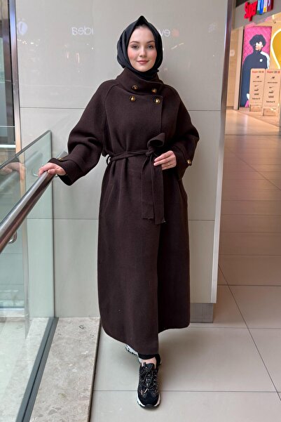 Ghisa Belted Coat with Epaulet Detail on the Sleeves