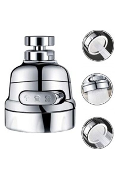 Leony 360 Degree Rotating 3-Function Kitchen Bathroom Sink Saving Faucet Spout Aerator Chrome