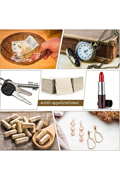 NALACAL Microfiber Jewelry Pouch, 20 pcs, 8 x 8 cm, Luxury Small Jewelry Gift Bags (Beige)