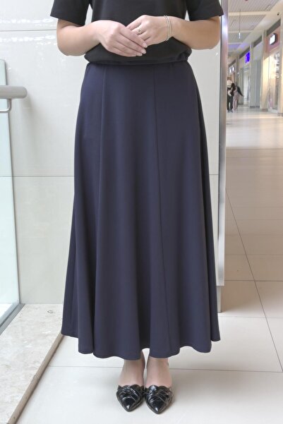 Ghisa Buy Ribbed Bell Skirt with Elastic Waistband