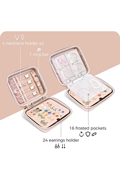 PROCASE Medium Travel Jewelry Organizer Case - Pink
