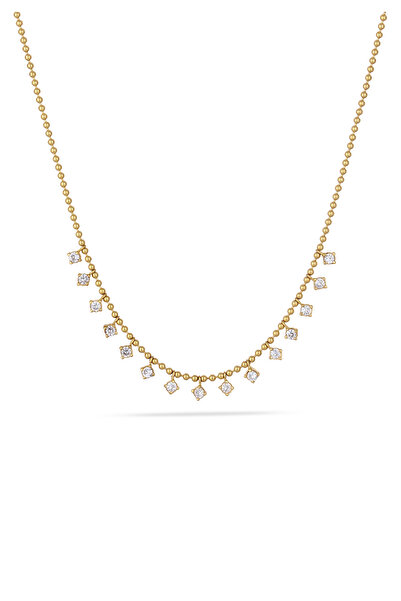 ELLI Halskette Damen Kugelanhänger Kugelkette Zirkonia Diamantschliff Weiß 925 Sterlingsilber 40 cm