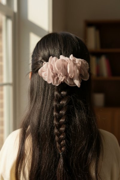 مشبك شعر مزهر متوسط ​​الحجم من Soft Lilac Mist – تصميم أنيق وعصري للفتيات