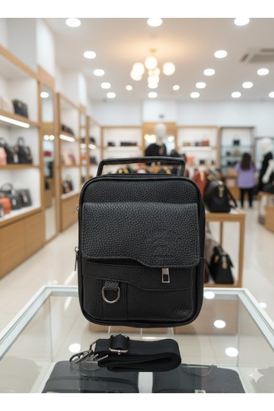 Newish Polo Men's Faux Leather Crossbody Bag with Phone Compartment