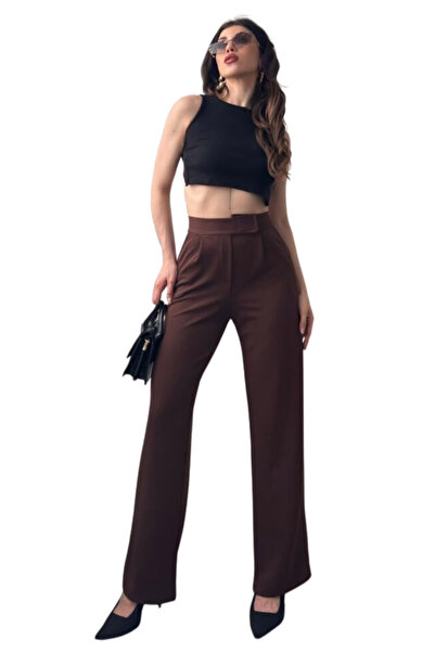 BEEMU High Waist Piped Pants - Black