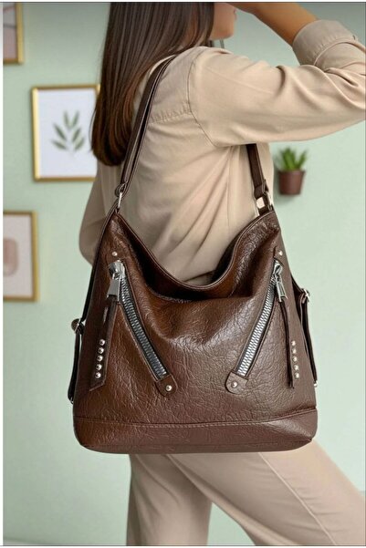 çantamgelsin Rucsac și geantă de umăr pentru femei, din piele moale, cu mai m...