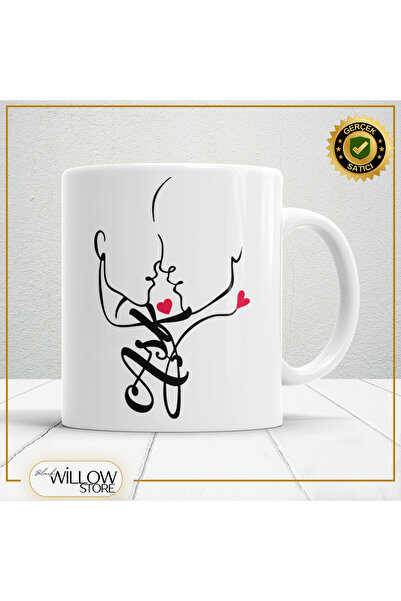 WİLLOW STORE Valentine's Day, Special for Lovers, Love, Affection Porcelain M...