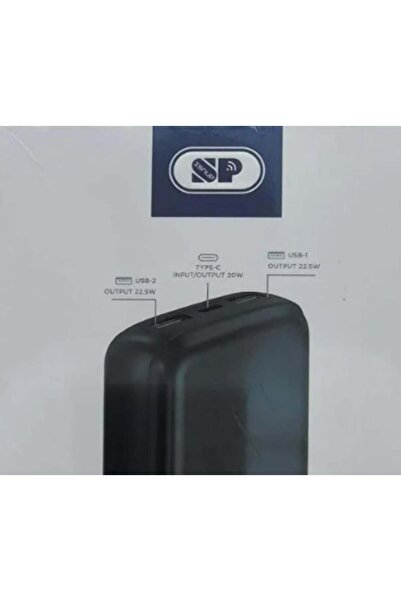 SP 10K 22.5W Portable Battery, 10000mAh Power Bank, 22.5W, 3 Outputs, Type-C, Black