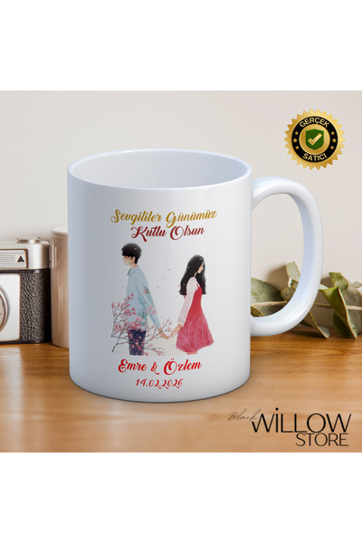 WİLLOW STORE كوب خزفي لعيد الحب، خاص بالمحبين، الحب، والحب -59