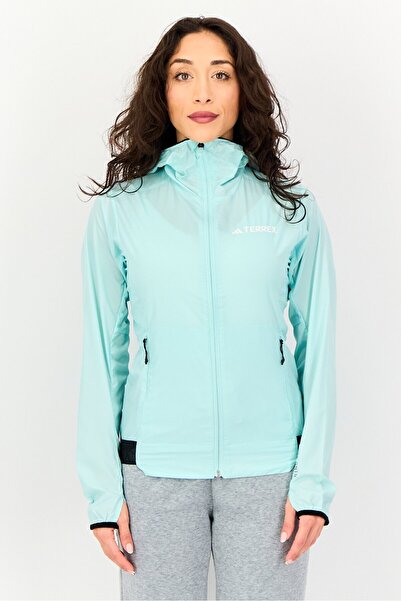 adidas Women Sportswear Fit Long Sleeve Training Jacket, Turquise