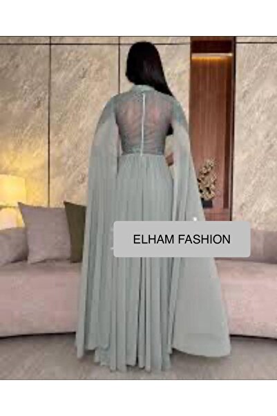 ELHAM FASHION Tiffany evening dress with royal details