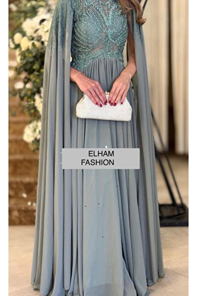 ELHAM FASHION Tiffany evening dress with royal details