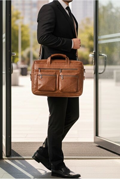 Newish Polo Genuine Leather Briefcase Notebook (Laptop) Bag