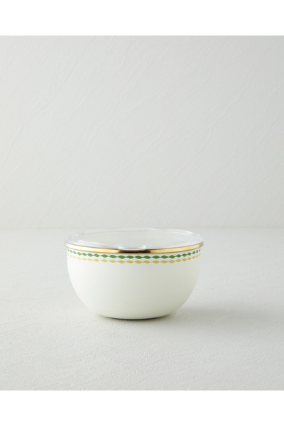 English Home Botanic Garden Enamel 2-Piece Storage Container 0.75 X 1.20 L Green