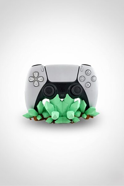 OEM PS5 Controller Stand, phosphorescent, green crystal design