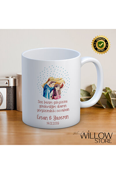 WİLLOW STORE كوب خزفي لعيد الحب، خاص بالمحبين، الحب، والحب - كوب خزفي -58