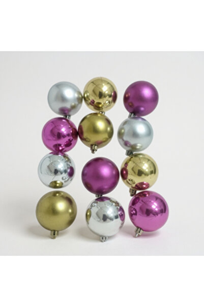 Lider MAGNESİA Bile de decor de Revelion 6 cm 6 tipuri 2 straturi 6 culori di...