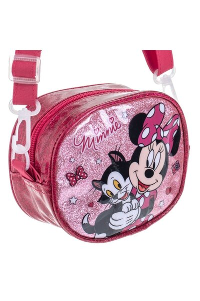 Tessari Pink Fuchsia Glitter Minnie Mouse Purse 16 x 7 x 12.5 cm