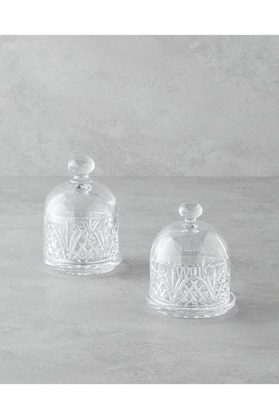 English Home Cosmic Glass Serving Bowl 7X7.5X13 cm Transparent