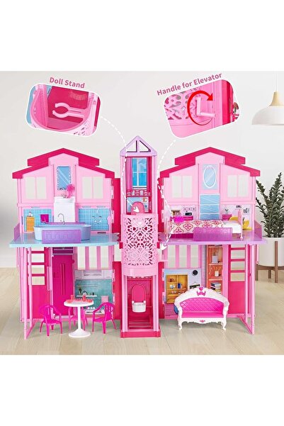 Tessari Dollhouse with Elevator Accessories & Dreamhouse Doll