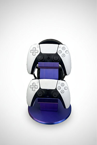 OEM Dual PS5 Controller and Headset Holder, Organizer Stand, Galaxy Purple