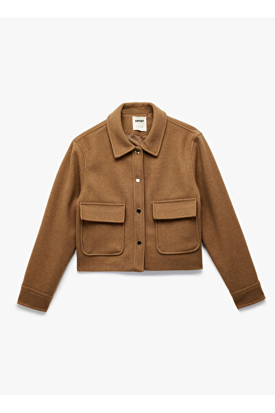 Koton Regular Fit Bej Kadın Ceket 6WAK20201EW