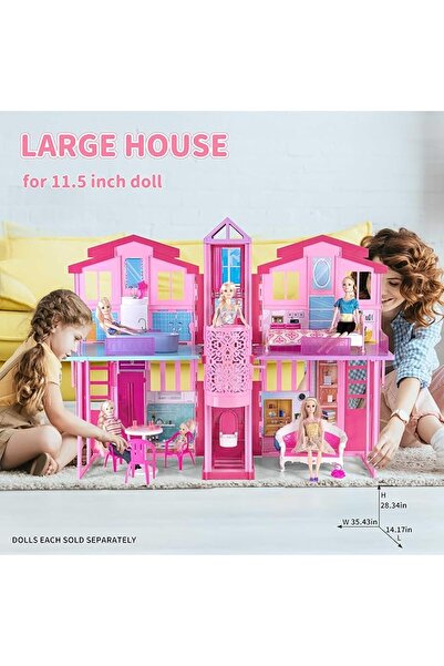 Tessari Dollhouse with Elevator Accessories & Dreamhouse Doll