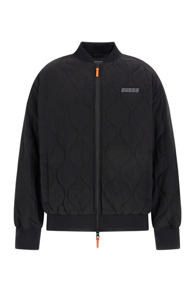 Guess Bomber Yaka Siyah Erkek Sweatshırt Z5YL03WGAC0-JBLK Ariceto Erkek Akti