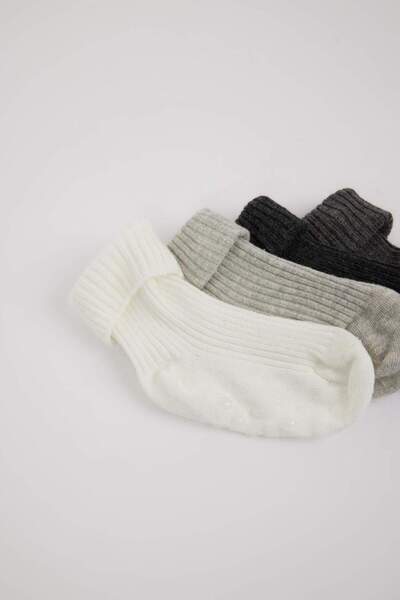 DeFacto Baby Boy Stitch-Free Pack Cotton Long Socks C9115A5Ns