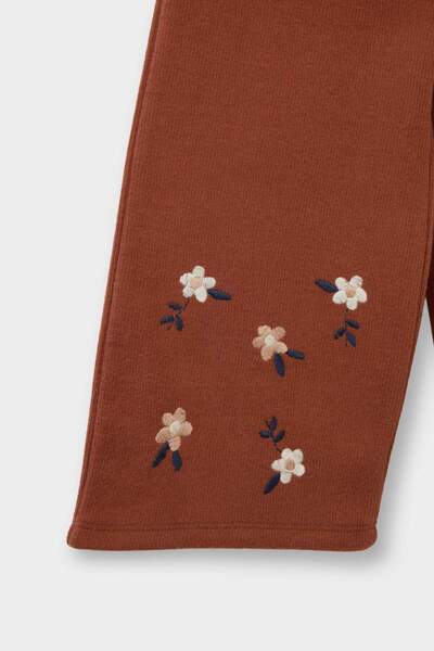 DeFacto Baby Girl φαρδύ μπατζάκι Παντελόνι με λουλούδια με ελαστική μέση G6842A525CW