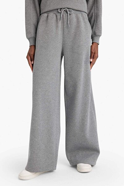 DeFacto Nba Los Angeles Lakers Wide Leg Pocket Wide Leg Standard Length Sweatpants F8217Ax25Wn