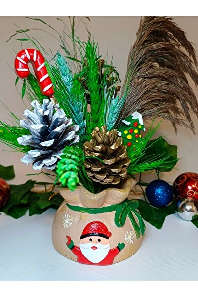 Dekoratif atölye Yeniyıl Hediyelik Kuru Çiçek - Yılbaşı Aranjman - El Yapımı ...