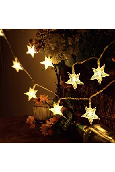 Pretify 4 Metre 20 Led Aydınlatma Fişli Led Işıklı Yıldız Dizeleri