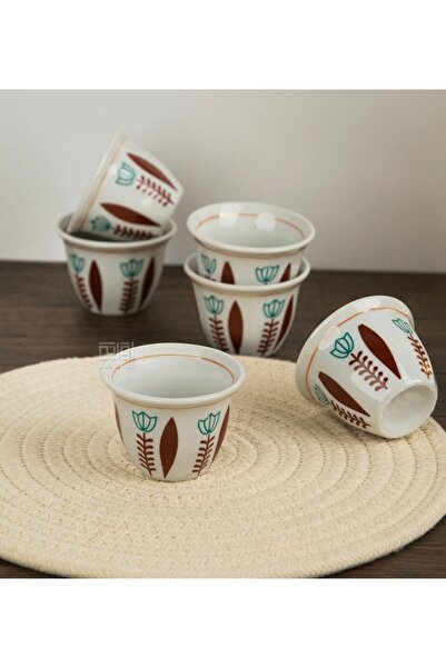 Generic Arabic coffee cup set with a traditional design, consisting of 12 pieces.