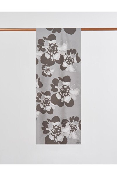 KYR Multi Floral Patterned Viscose Shawl Gray