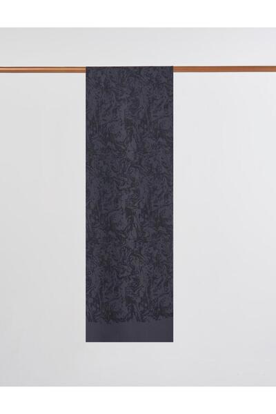 Kayra Brush Pattern Floş Shawl Black