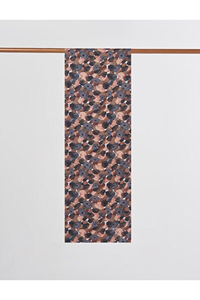 Kayra Abstract Pattern Shawl Brown