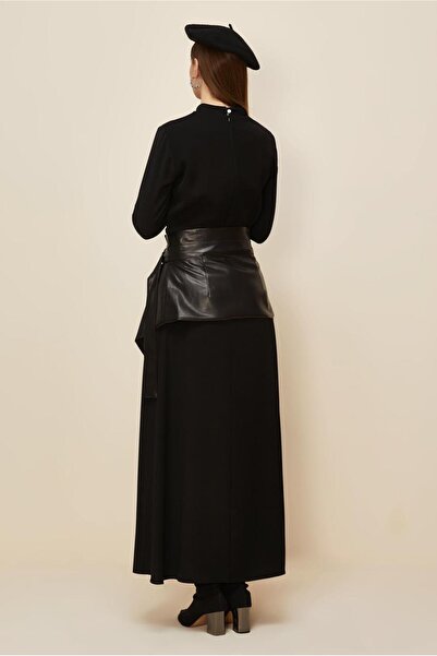 Alvina Leather Detail Dress 46031