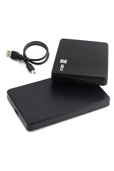 Generic External hard drive enclosure, portable SATA to USB 2.0 hard drive converter case - supports HDD and SSD with connection cable