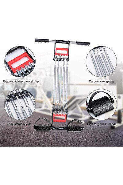 Prime Tag Chest Expander & Hand Gripper 3-in-1 Muscle Training Device