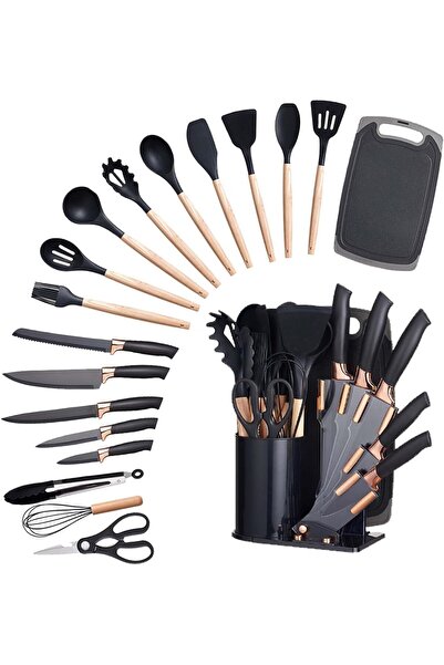 Generic طقم أدوات سيليكون من ١٩ قطعة! مقاوم للحرارة، غير لاصق، وآمن للاستخدام مع الطعام.