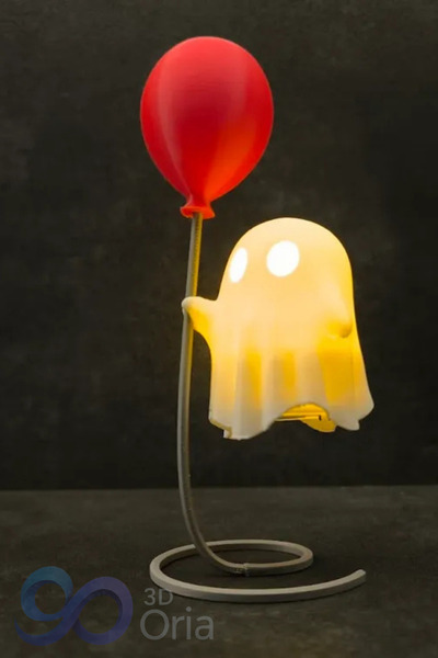 Lighted Ghost with Flying Balloon & Tealght Flying Ghost with Red Balloon & Flawless Design