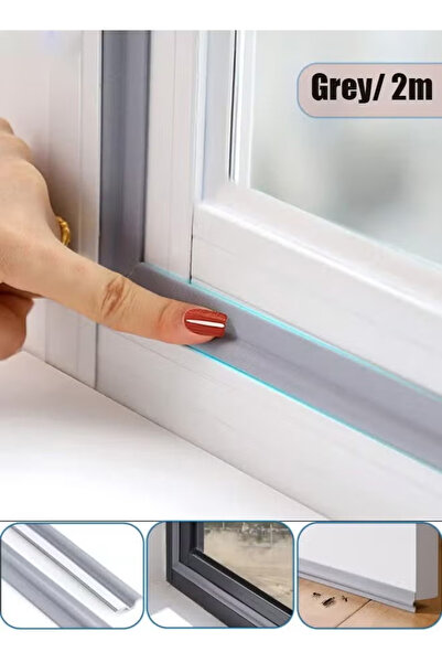 Generic Self-adhesive window seal strip, soundproof, windproof, and insect-proof door seal strip,gray