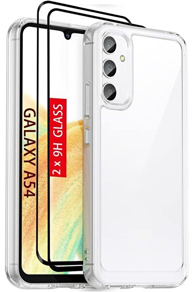 Generic Samsung A54 5G Mobile Case with 2 Tempered Glass Screen Protectors (3-in-1)