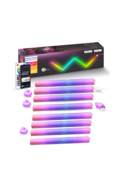 LEDIGANT Set 8 bare LED RGBIC smart, ambient, muzică, 4 conectori, wireless, ...