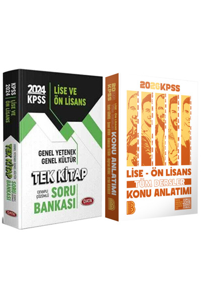 Data Yayınları Benim Hocam Yayınları 2026 KPSS Lise-Ön Lisans Tüm Dersler Kon...