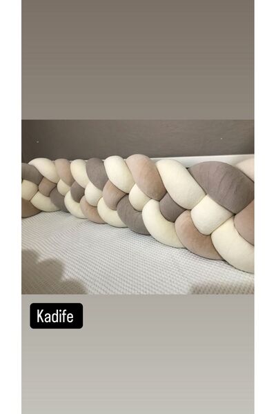 ısıklıtoplarrengarenk 540 Cm 4 örgü kadife beşik korumalık