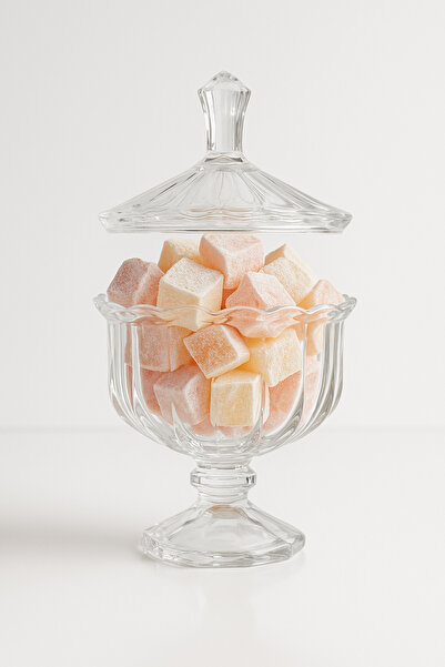 NZR Cam Ayaklı Kristal Şekerlik,Drajelik,Lokumluk