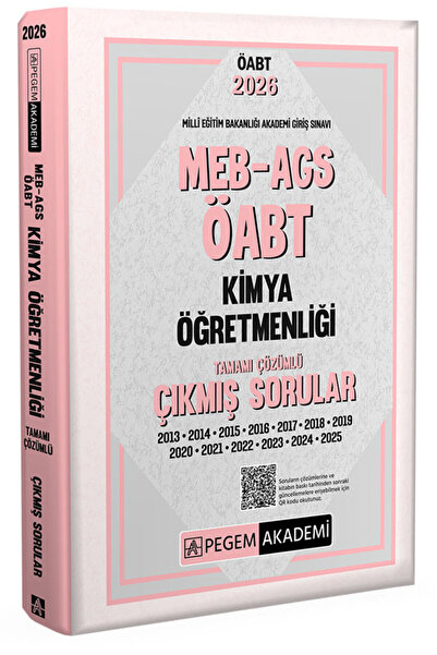Pegem Akademi Yayıncılık 2026 MEB AGS ÖABT Kimya Öğretmenliği Tamamı Çözümlü ...
