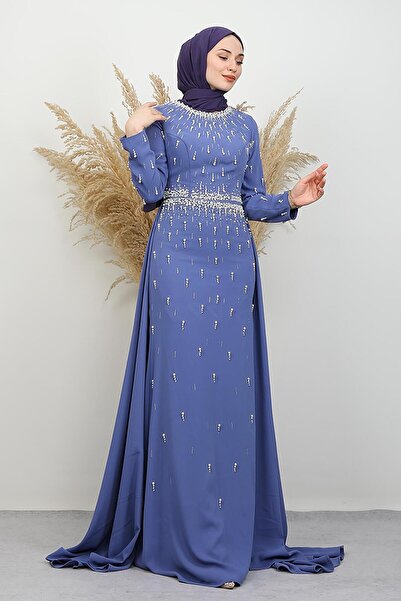 GİYZAMİLA Βραδινό φόρεμα Mery İnci λιλά